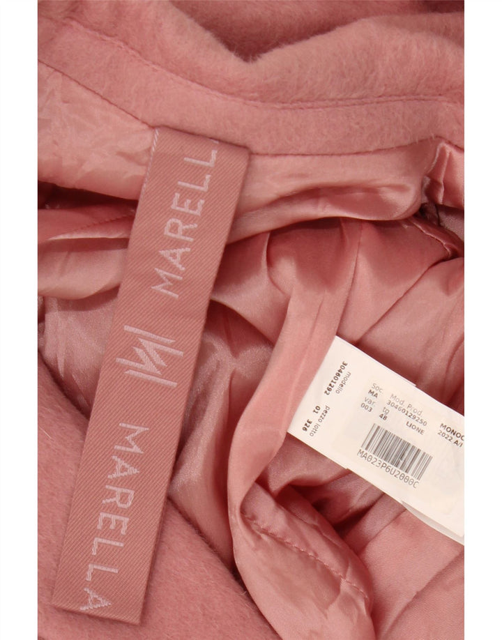 Marella Γυναικείο Longline 2 Κουμπι Μπουφάν Blazer IT 48 XL Pink Wool