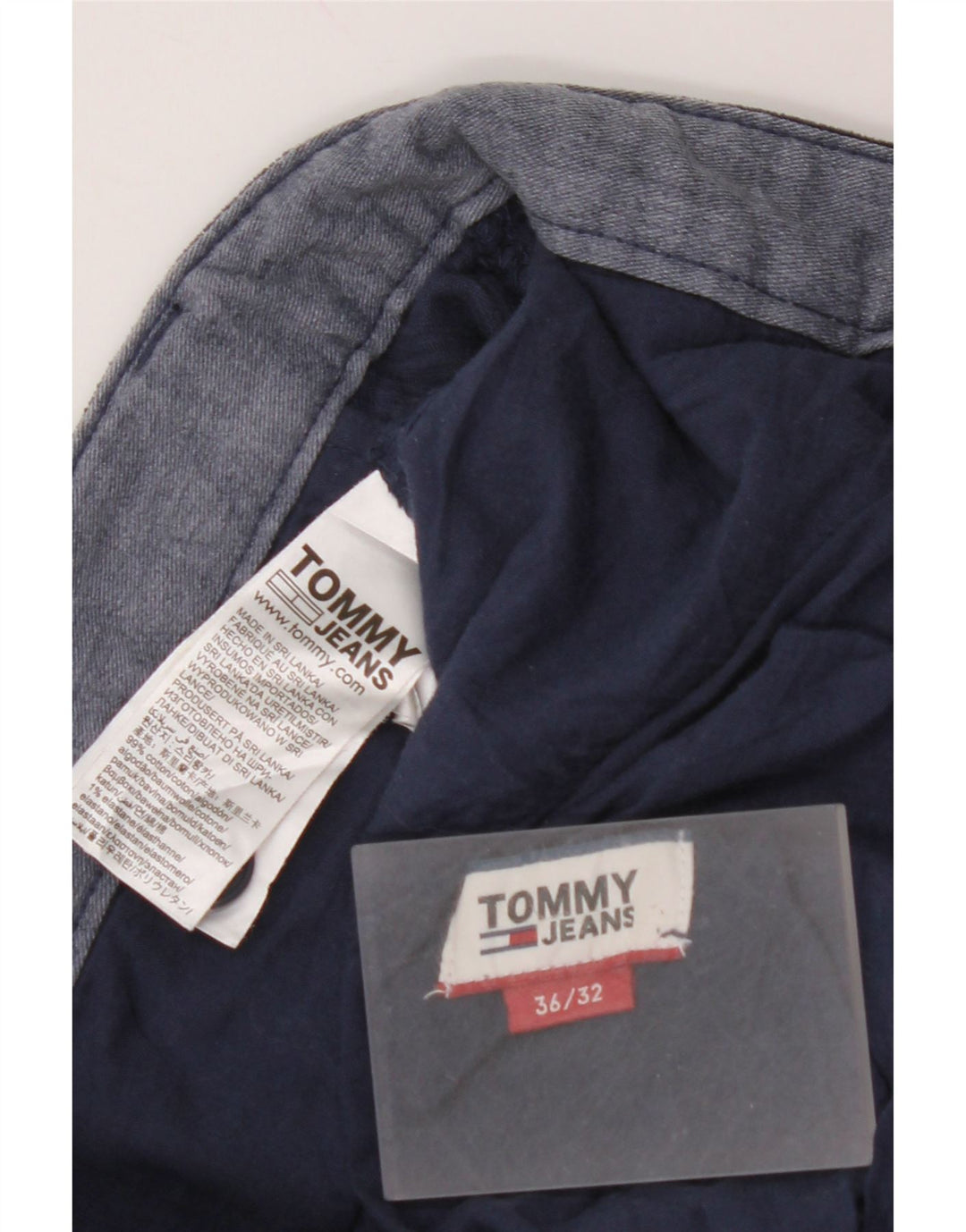 TOMMY HILFIGER Ανδρικό λεπτό κοτλέ παντελόνι W36 L32 Navy Blue βαμβακερό