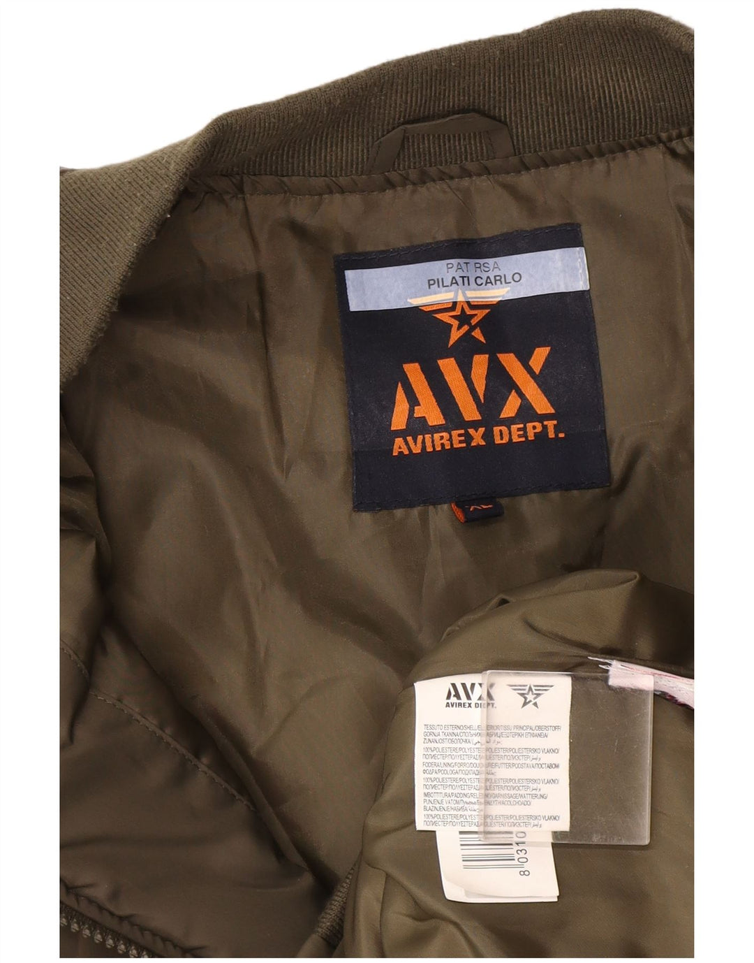 Ανδρικό μπουφάν Avirex Bomber UK 42 XL Khaki Polyester