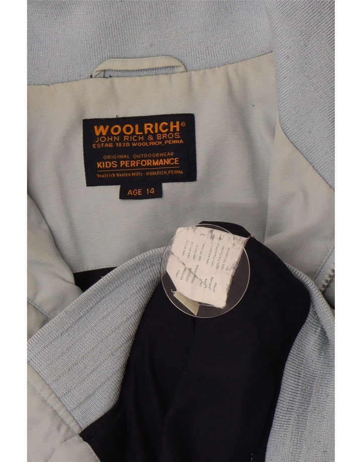 Woolrich Boys Bomber Jacket 13-14 Years Blue Nylon