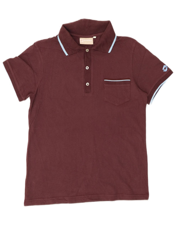 LOTTO Mens Polo Shirt Medium Burgundy