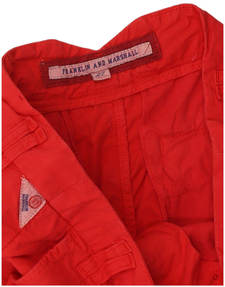 Franklin & Marshall γυναικείο σορτς με καρφίτσες casual W27 μικρό κόκκινο