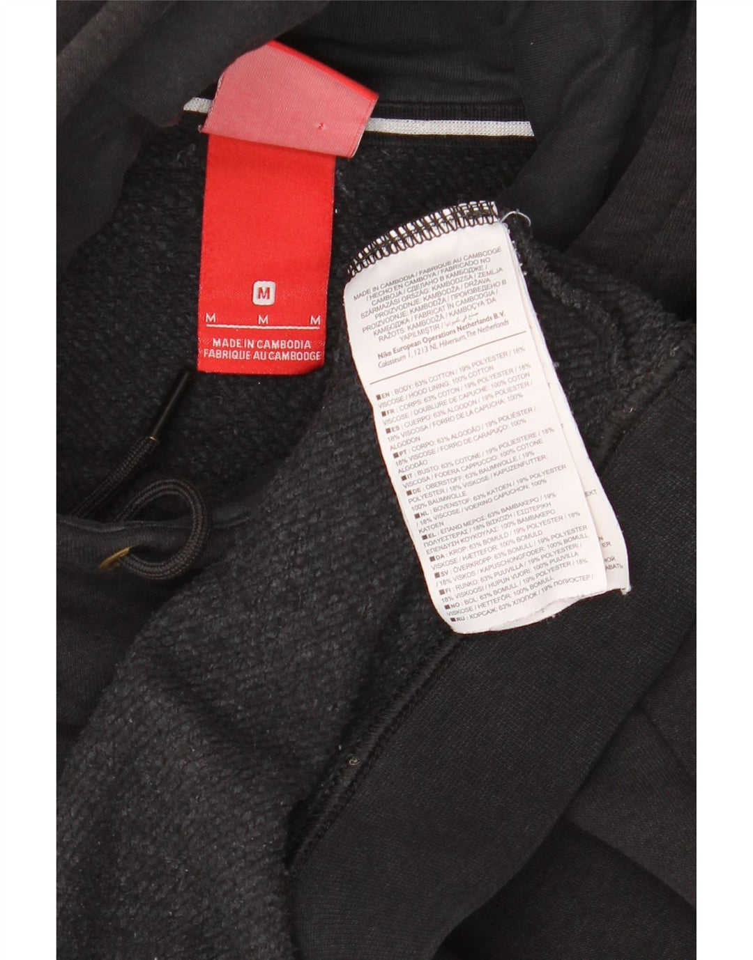 Ανδρικό φούτερ NIKE, μεσαίο μαύρο βαμβακερό