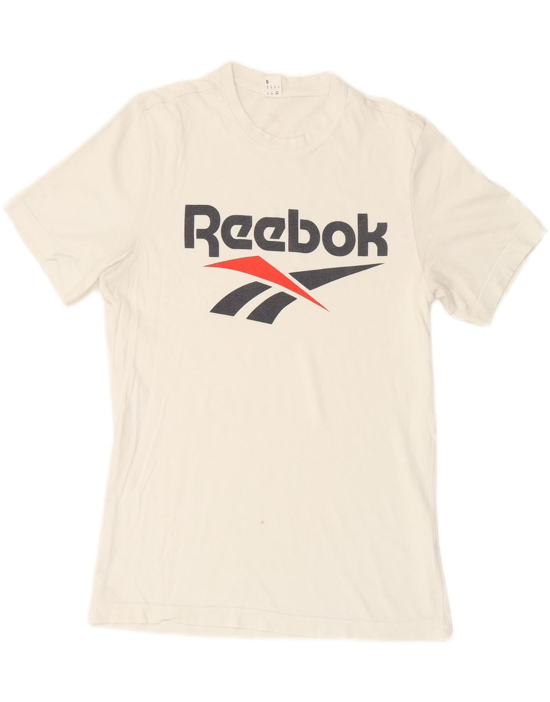 REEBOK Mens Graphic T-Shirt Top Small White