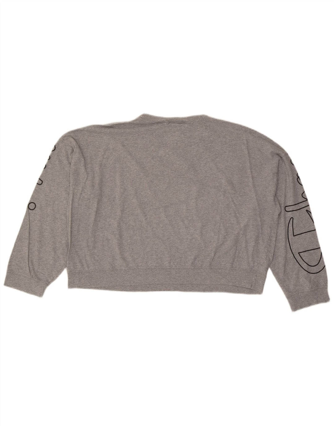 CHAMPION Γυναικεία Crop Graphic Oversized φούτερ Jumper UK 6 XS Grey
