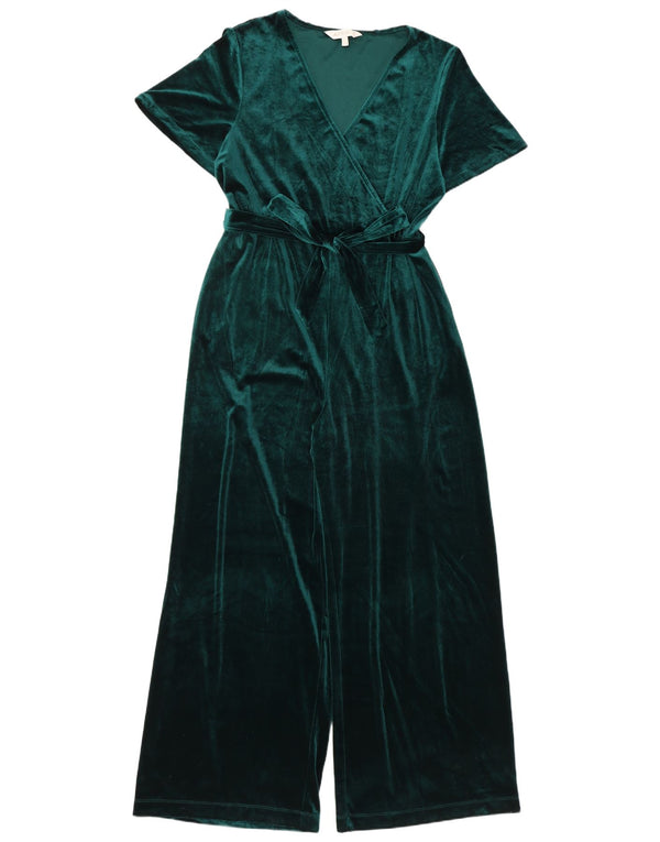APRICOT Womens Velvet Jumpsuit UK 16 Large Green Polyester