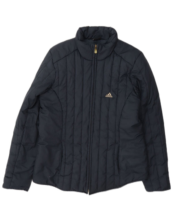 Adidas Γυναικείο μπουφάν με επένδυση UK 10 Small Navy Blue Polyester