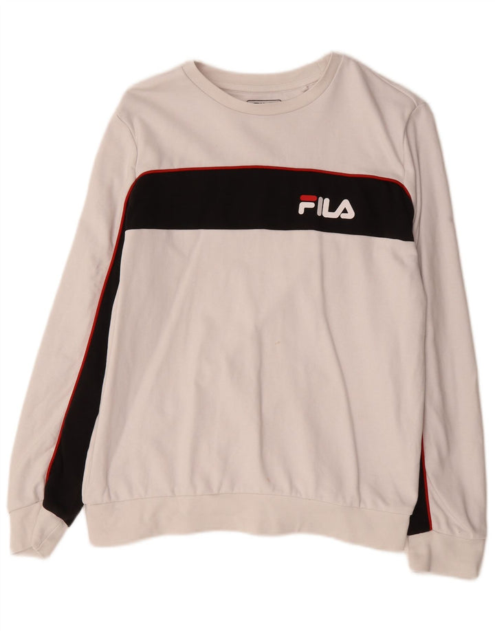 Ανδρικό γραφικό φούτερ Fila Small White Colourblock