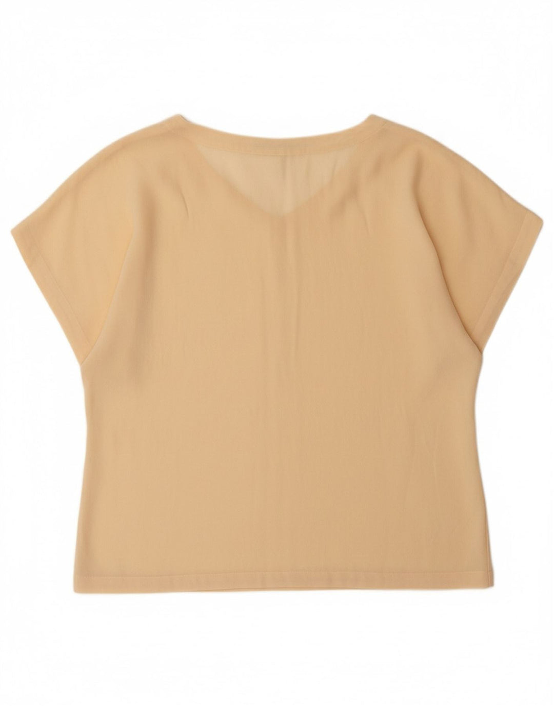 MAX MARA Γυναικείο T-Shirt Top UK 14 Large Beige Silk