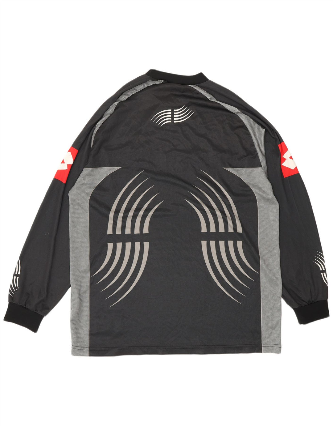 LOTTO Mens Juventus 2001-2002 Home Graphic Jersey Top Large Black Sports