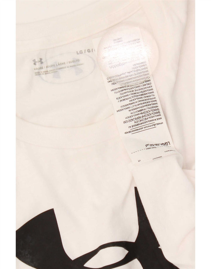 Under Armour Ανδρικό γραφικό T-Shirt Top μεγάλο λευκό βαμβακερό