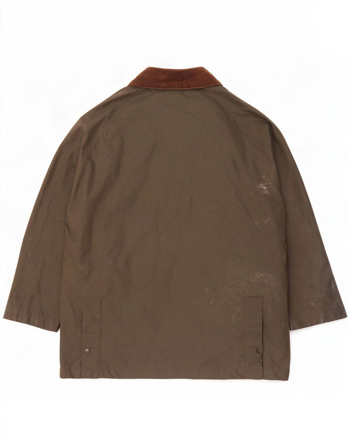Brugi Ανδρικό κερωμένο βαμβακερό μπουφάν UK 40 Large Khaki Colourblock