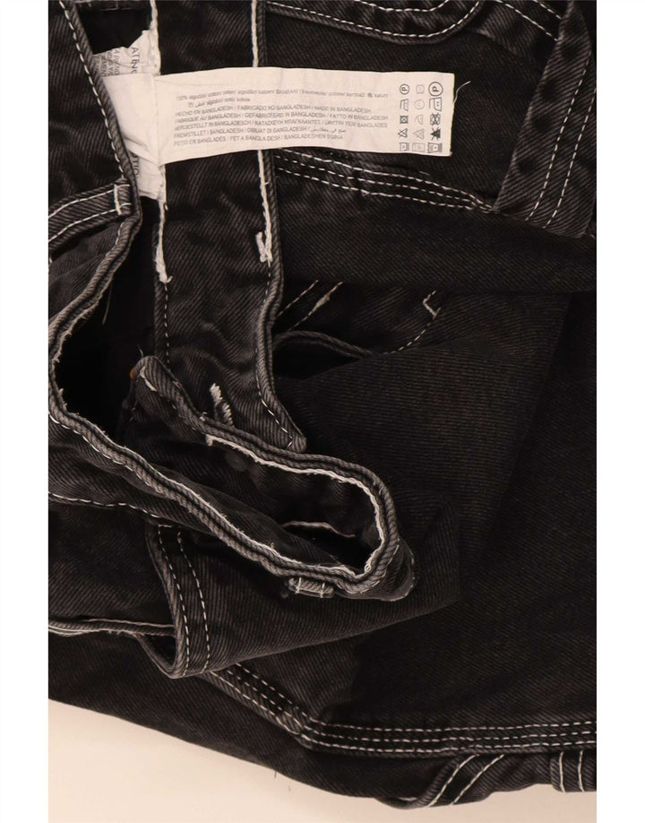 Pull & Bear Ανδρικό τζιν σορτς STWD Cargo EU 36 Small W29 μαύρο βαμβακερό