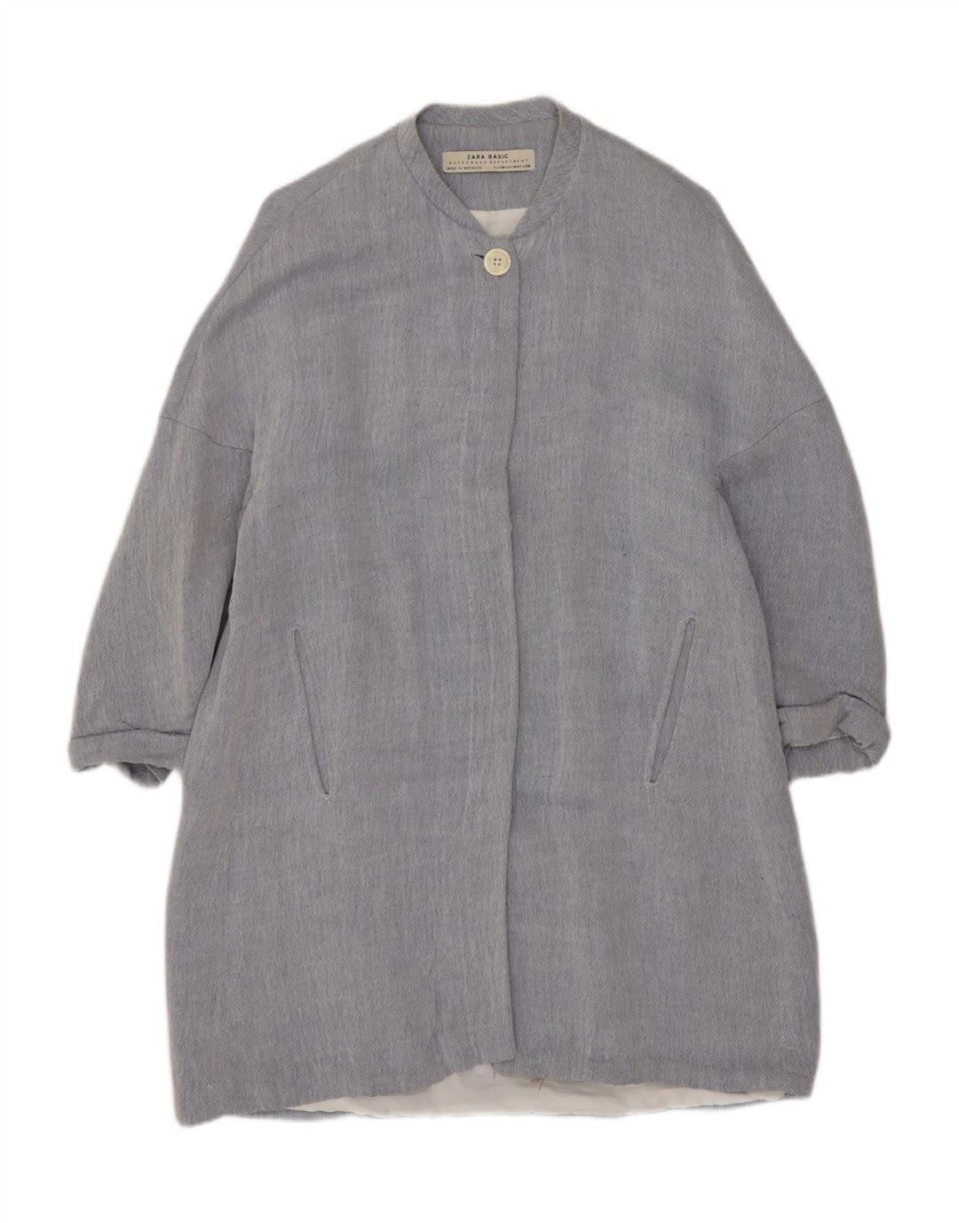 Zara Γυναικείο Παλτό UK 14 Medium Blue