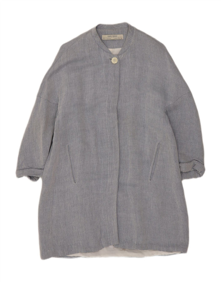 Zara Γυναικείο Παλτό UK 14 Medium Blue