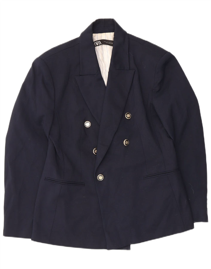 Zara Γυναικείο Μπλέιζερ Διπλό Μπουφάν UK 18 XL Navy Blue