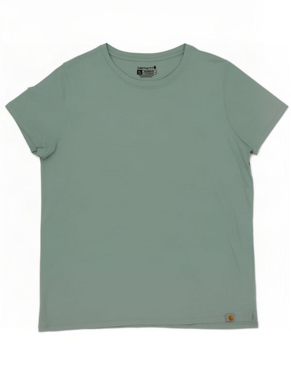 Carhartt Γυναικείο T-Shirt Top US 16/18 XL Πράσινο βαμβακερό