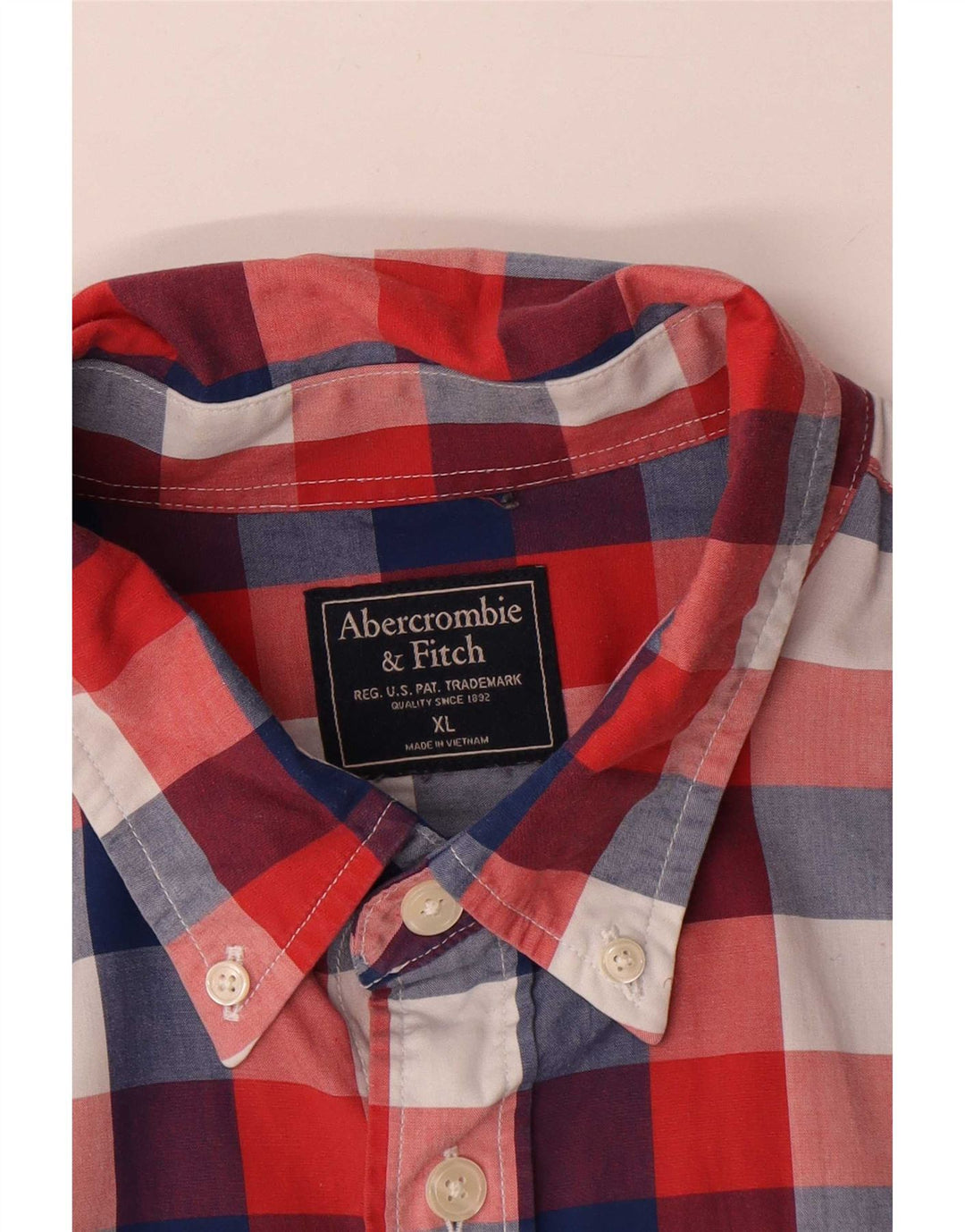 Abercrombie & Fitch Ανδρικό πουκάμισο XL Πολύχρωμο βαμβακερό Gingham