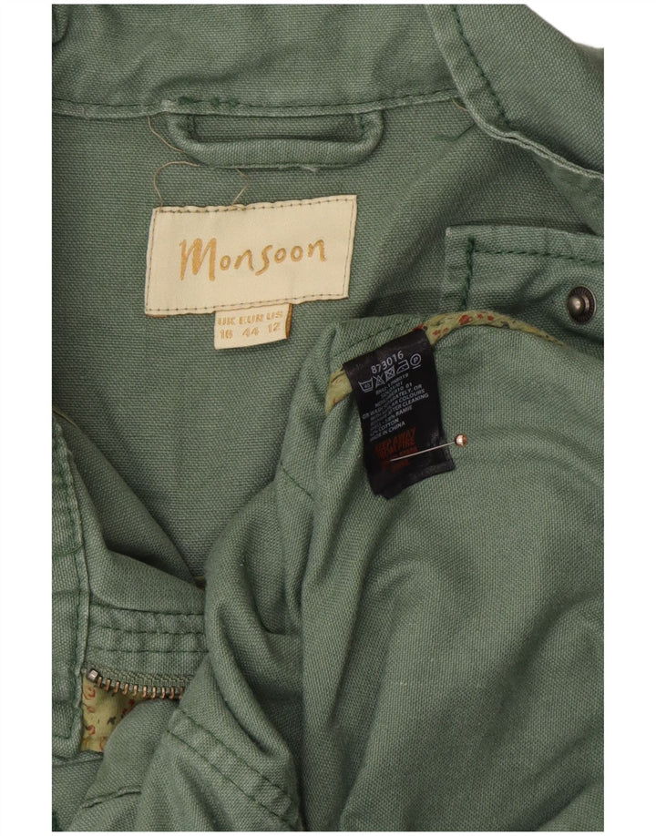 Γυναικείο Utility Jacket MONSOON UK 16 Large Green Ramie