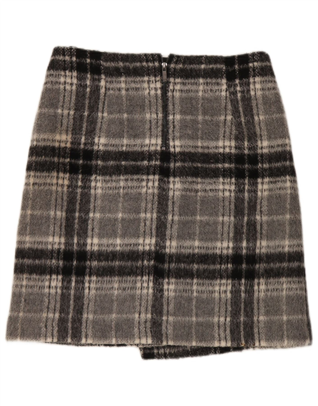 Marks & Spencer Γυναικεία μίνι φούστα UK 12 Medium W32 Grey Check Acrylic