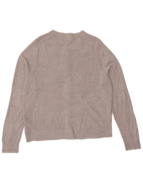 Marks & Spencer Γυναικεία Ζακέτα UK 14 Large Grey Acrylic