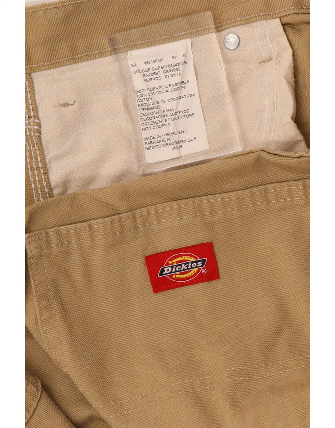 DICKIES Ανδρικό ίσιο παντελόνι Cargo W38 L36 Μπεζ βαμβακερό