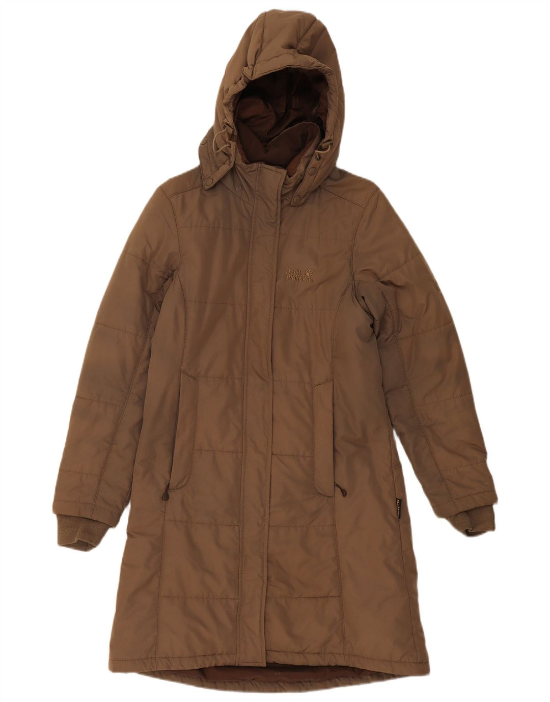 Jack Wolfskin Γυναικείο παλτό με κουκούλα UK 8 Μικρός καφέ πολυεστέρας