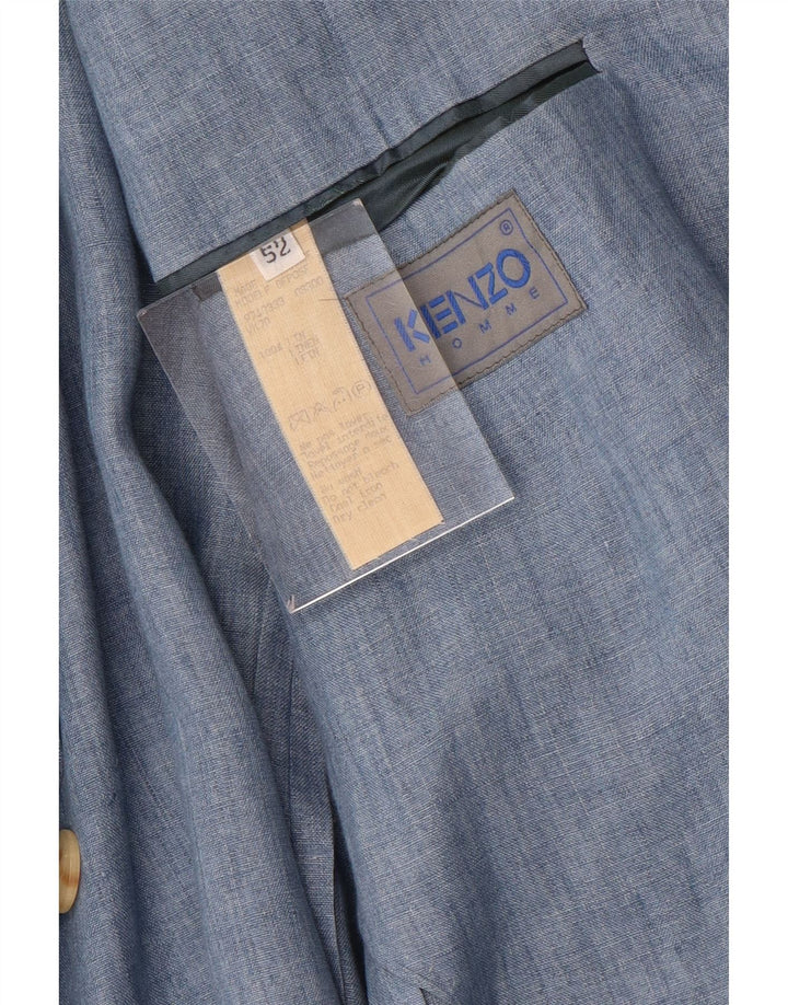 Ανδρικό μπουφάν μπλέιζερ Kenzo 3 κουμπιών IT 52 XL Μπλε Λινό
