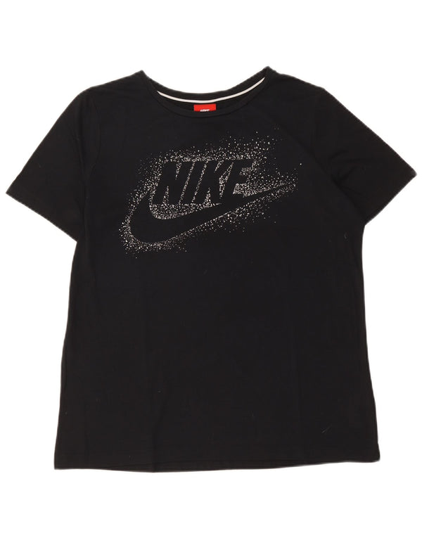 Γυναικείο γραφικό μπλουζάκι Nike Top UK 14 Μεσαίο μαύρο πολυεστέρα