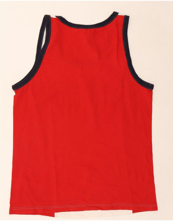 Ανδρικό γραφικό γιλέκο Dolce & Gabbana Top Medium Red Colourblock Cotton Beach