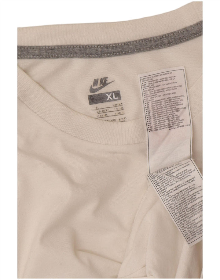 Ανδρικό T-Shirt NIKE Top UK 45/47 XL Λευκό βαμβακερό