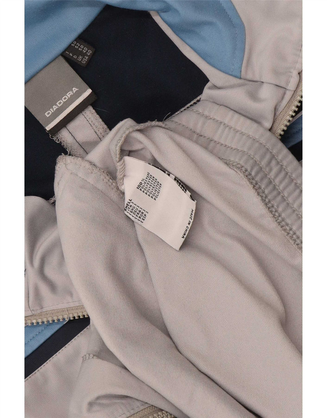 Ανδρική φόρμα Diadora Top Jacket UK 40 Medium Grey Colourblock Polyester