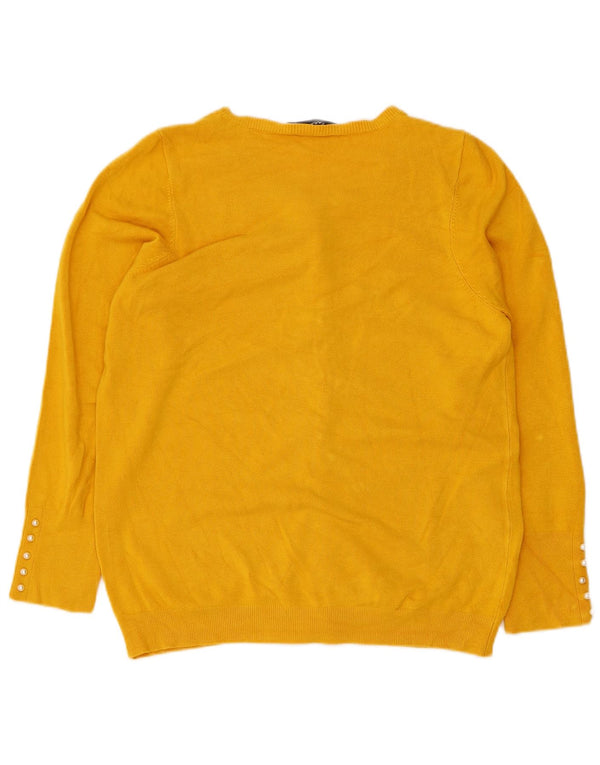 Zara Γυναικεία Ζακέτα UK 20 2XL Κίτρινο