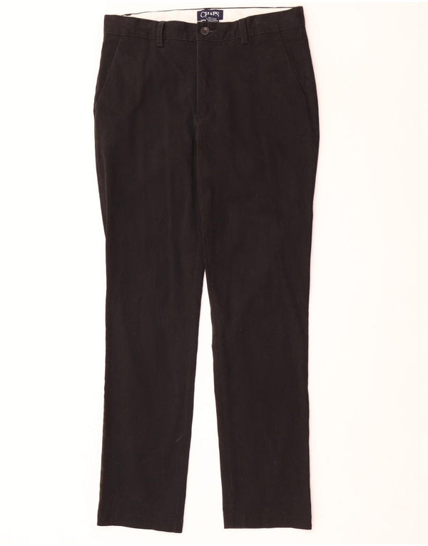 Chaps Ανδρικό ίσιο παντελόνι Chino W31 L32 Μαύρο βαμβακερό