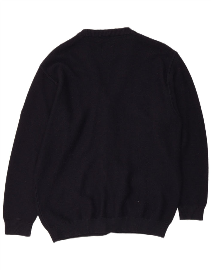 Ανδρικό πουλόβερ GREEN COAST Ζακέτα IT 54 XL Navy Blue Merino Wool