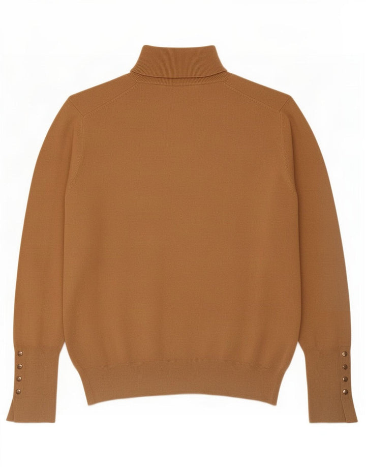 Zara Γυναικείο πουλόβερ με ρολό λαιμόκοψη UK 14 Medium Beige