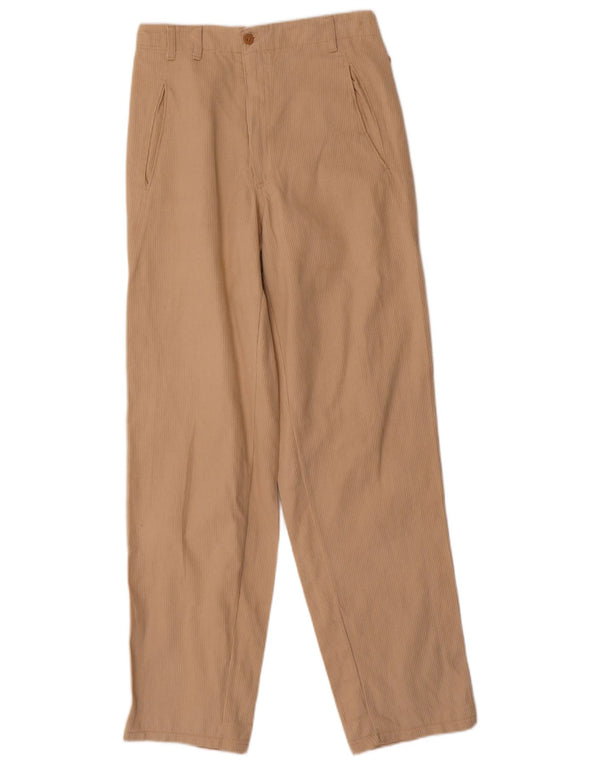 Vintage γυναικείο ίσιο κοτλέ παντελόνι IT 44 Medium W26 L32 Beige