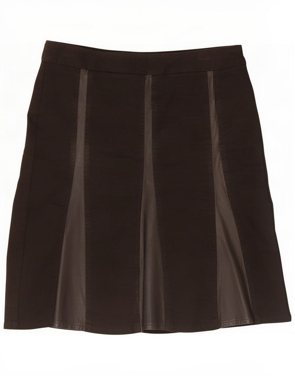 Max&Co. Γυναικεία φούστα σε γραμμή Α UK 8 Small W28 Καφέ ριγέ βαμβακερή