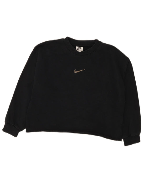 Φούτερ Nike Girls Dri Fit Crop Jumper 10-11 ετών Μεσαίο μαύρο βαμβακερό