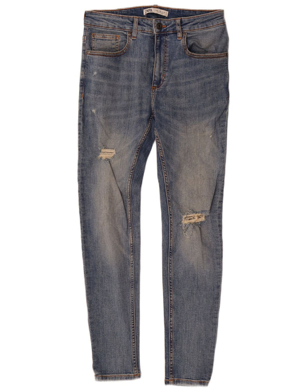 Zara Ανδρικά στενά τζιν EU 40 Medium W31 L29 Μπλε βαμβακερό