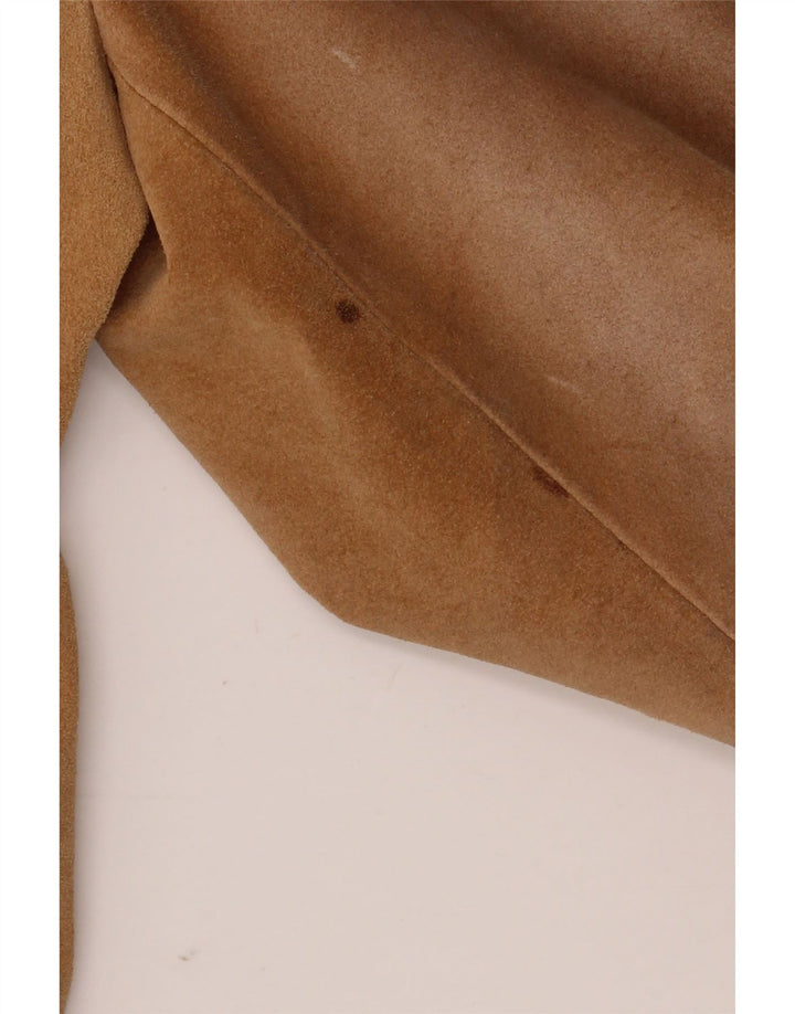 Barone Γυναικείο Suede Jacket UK 10 Small Beige Leather