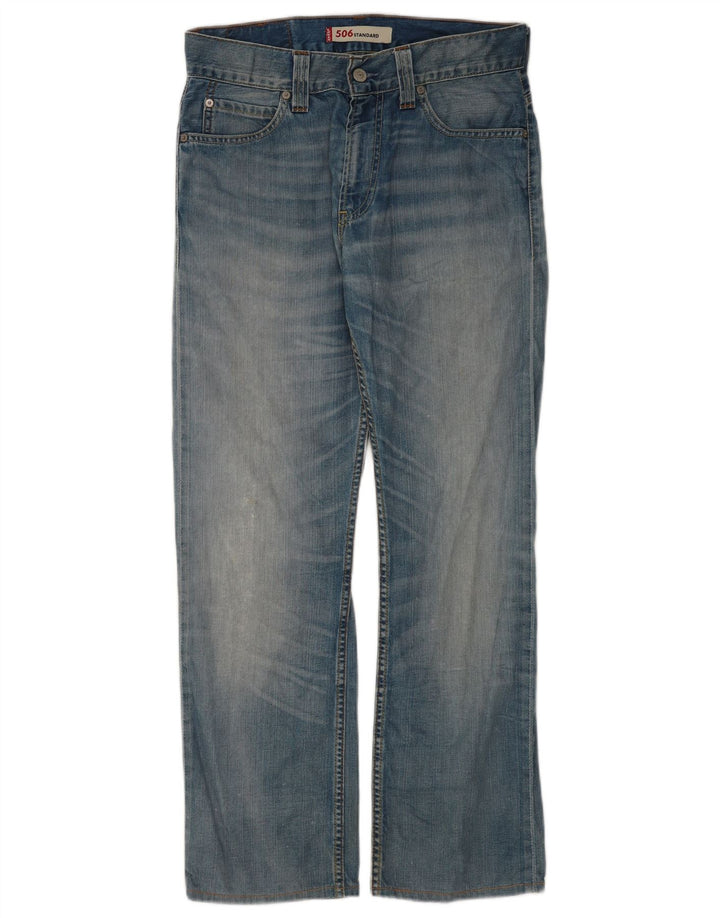 Levi's Mens 506 Straight Jeans W31 L30 Blue Cotton