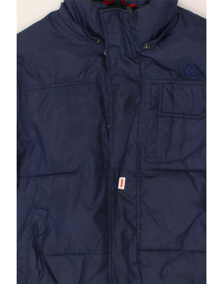 KAPPA Boys Padded Jacket 11-12 Years XXL Navy Blue Polyamide Vintage Kappa and Second-Hand Kappa from Messina Hembry 