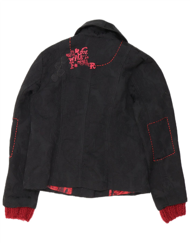 Desigual Γυναικείο τζάκετ με 3 κουμπιά σακάκι EU 46 XL μαύρο φλοράλ