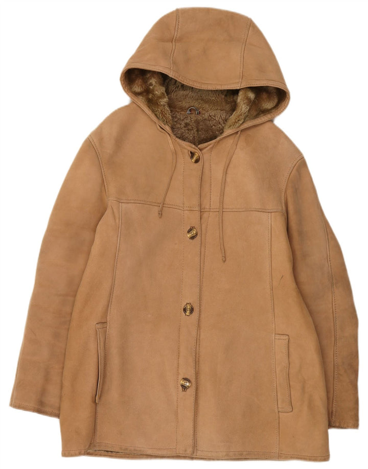 Vintage γυναικείο μπουφάν Shearling UK 12 Medium Beige