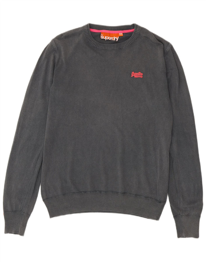 Ανδρικό πουλόβερ SUPERDRY Crew Neck Jumper 2XL Γκρι βαμβακερό