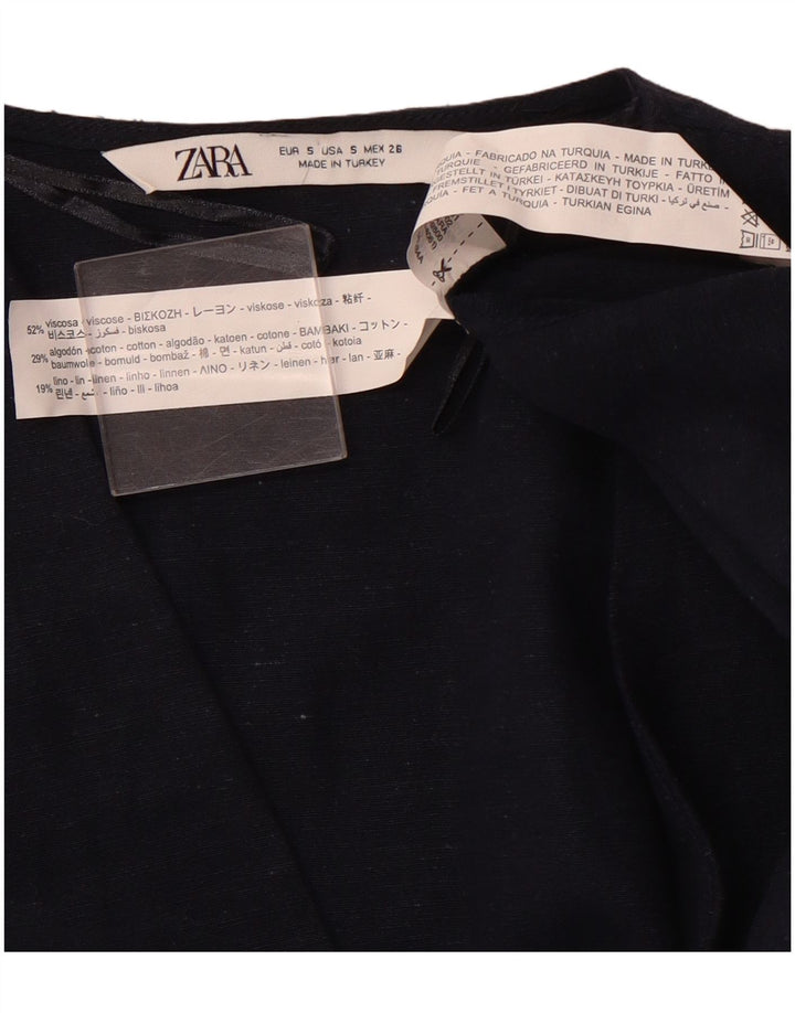 Γυναικείο Αμάνικο Maxi Φόρεμα ZARA UK 10 Small Black Viscose