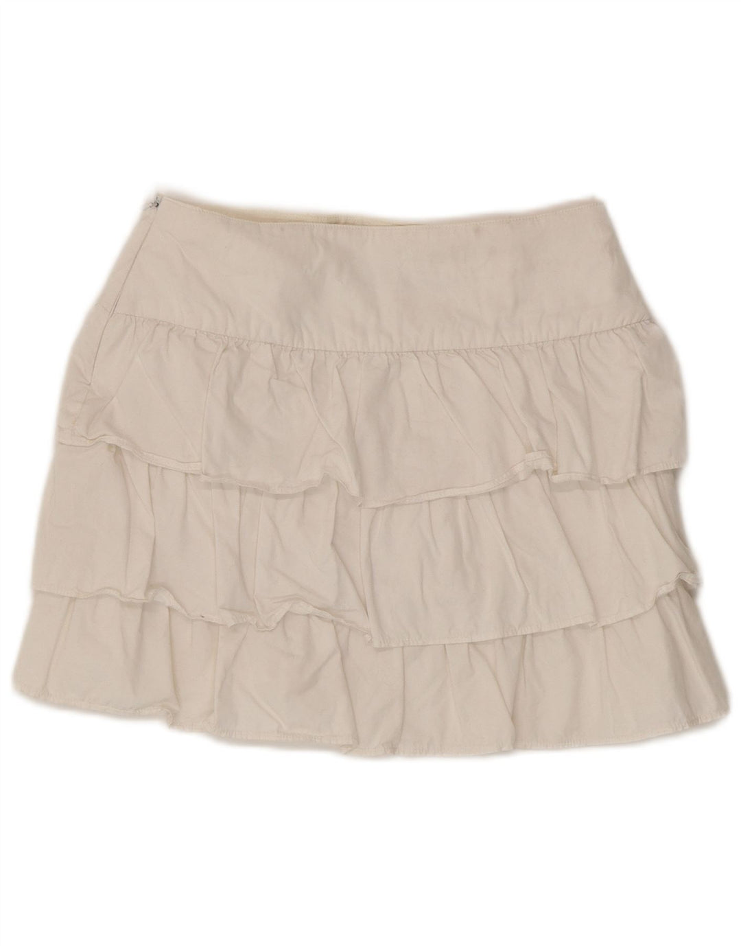 Zara Γυναικεία φούστα σε επίπεδα XS W24 Λευκή