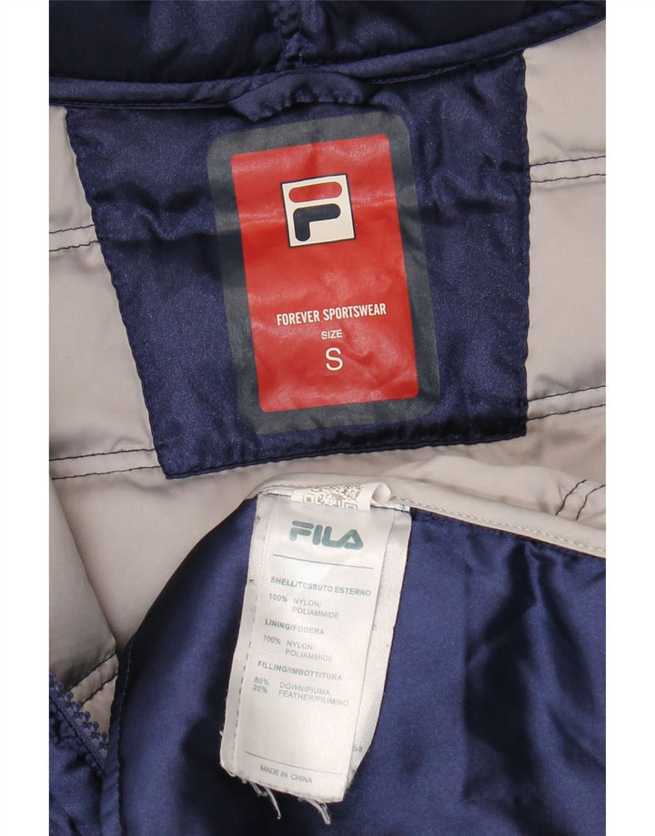 Fila Γυναικείο μπουφάν με κουκούλα UK 10 Small Navy Blue Nylon