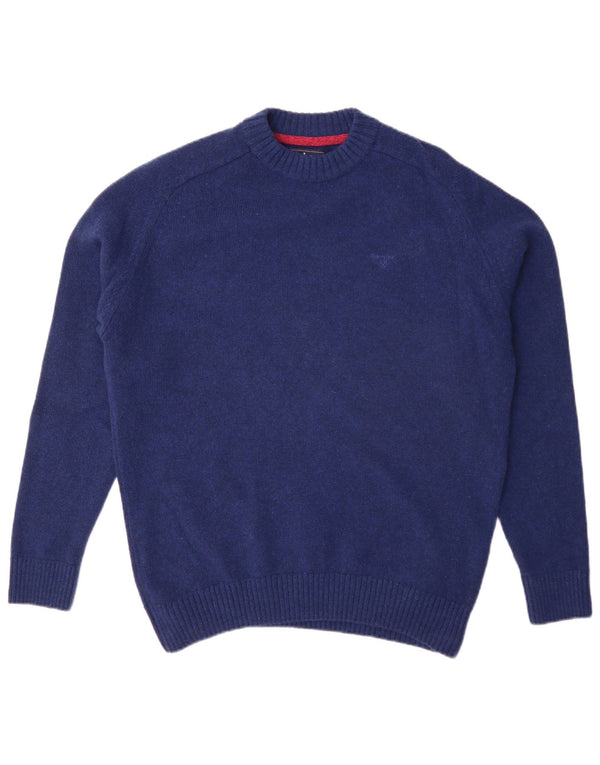 Ανδρικό πουλόβερ Barbour Crew Neck Jumper XL Blue Wool